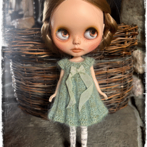 Neo Blythe Knitted Silk, Mohair and Merino Ribbed  Dress - Seafoam