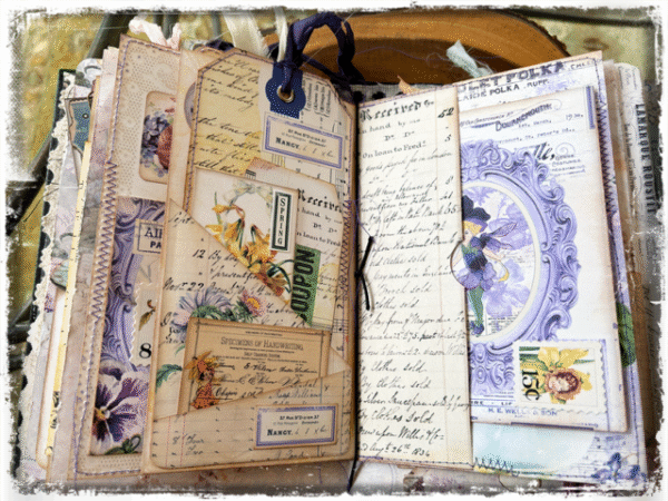 Vintage Eclectic Hardcover Junk Journal - Image 9
