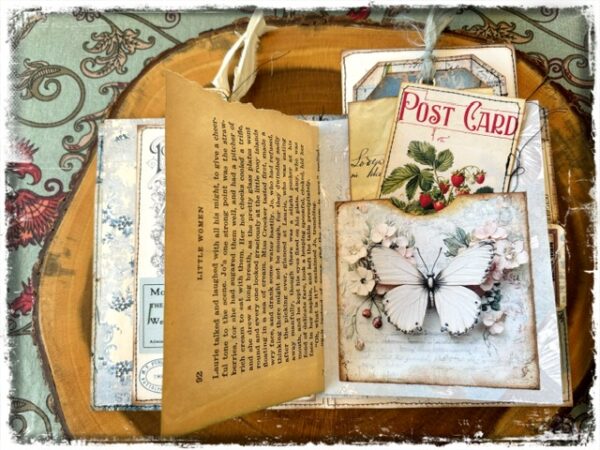 Pocket Sized Junk Journal - Vintage Summer Blues - Image 5