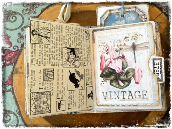 Pocket Sized Junk Journal - Vintage Summer Blues - Image 4